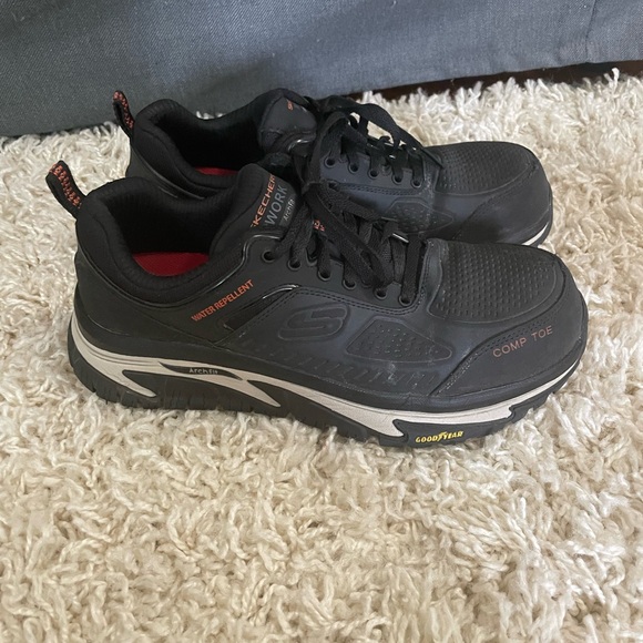Skechers Arch Fit Road Walker Composite Toe Black water resistant men’s size 9 - Picture 9 of 10